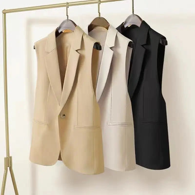 Sleeveless Women's Vests Tailored Coat Jackets Luxury Designer Fashion