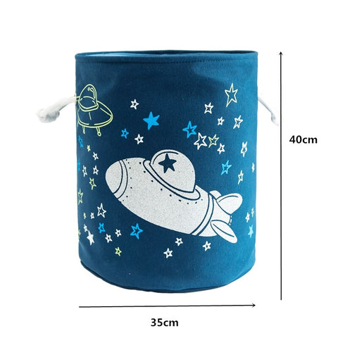 Foldable Storage Basket Cartoon Dinosa Kids Toys Canvas Storage Basket Dirty Clothes Laundry Container Barrel Home Organizer