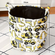 Foldable Storage Basket Cartoon Dinosa Kids Toys Canvas Storage Basket Dirty Clothes Laundry Container Barrel Home Organizer