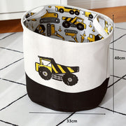 Foldable Storage Basket Cartoon Dinosa Kids Toys Canvas Storage Basket Dirty Clothes Laundry Container Barrel Home Organizer