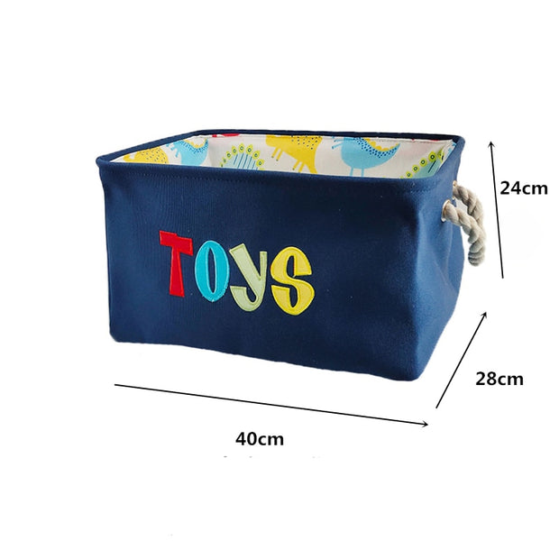 Foldable Storage Basket Cartoon Dinosa Kids Toys Canvas Storage Basket Dirty Clothes Laundry Container Barrel Home Organizer