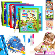 1pcs Magical Book Water Drawing Montessori Toys Reusable Coloring Book Magic Water Drawing Book Sensory Early Education Toys