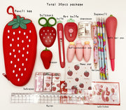 Designed Creative Carrot Strawberry Set 20pcs Pack Kids Birthday Gift Pencil Case Gel Pen School Suppliers