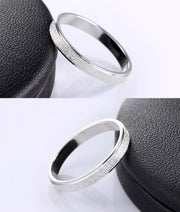 Anillo de plata tibetana con certificado Real, anillos de dedo esmerilados para mujer y hombre, banda de boda, joyería libre de alergias de alta calidad