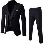 Luxury Designer Blazers Elegant Business Full Vest Pants Coats 1 Button Jackets 3 Pcs Set