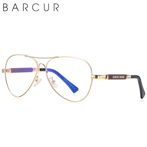 BARCUR Original hombres gafas de sol polarizadas Anti luz azul proteger hombres gafas de sol mujeres piloto UV400 gafas