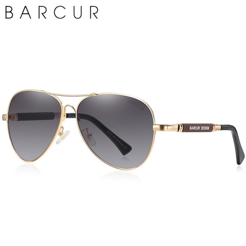 BARCUR Original hombres gafas de sol polarizadas Anti luz azul proteger hombres gafas de sol mujeres piloto UV400 gafas