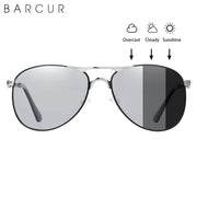 BARCUR Photochromic Sunglasses High Quality Men Brand Designer Polarized Sun Glasses Driving Mens Sun Glasses UV400