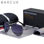 BARCUR Original hombres gafas de sol polarizadas Anti luz azul proteger hombres gafas de sol mujeres piloto UV400 gafas