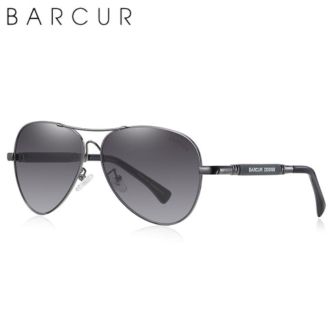 BARCUR Original hombres gafas de sol polarizadas Anti luz azul proteger hombres gafas de sol mujeres piloto UV400 gafas