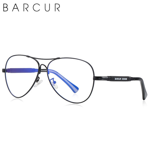 BARCUR Original hombres gafas de sol polarizadas Anti luz azul proteger hombres gafas de sol mujeres piloto UV400 gafas