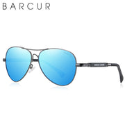 BARCUR Original hombres gafas de sol polarizadas Anti luz azul proteger hombres gafas de sol mujeres piloto UV400 gafas