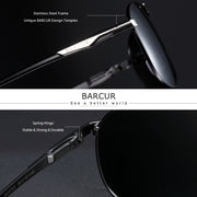 BARCUR gafas de sol fotocromáticas de alta calidad para hombre, marca de diseñador, gafas de sol polarizadas para conducir, gafas de sol para hombre UV400