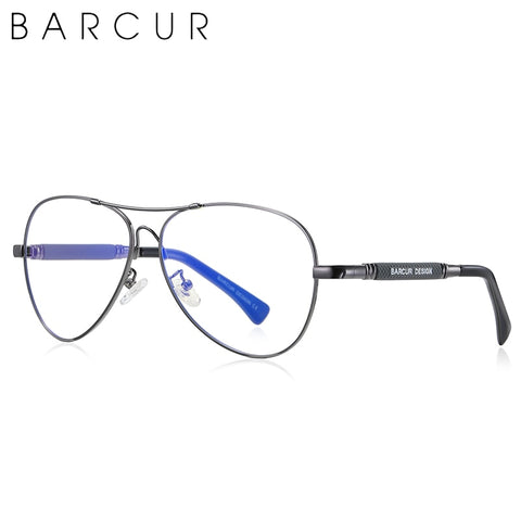 BARCUR Original hombres gafas de sol polarizadas Anti luz azul proteger hombres gafas de sol mujeres piloto UV400 gafas