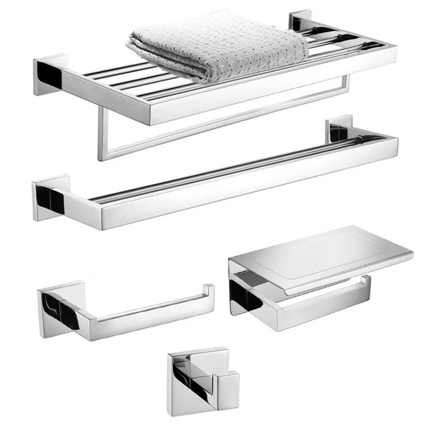 Stainless Steel Bathroom Hardware Mirror Chrome Polished Bathroom Accessories