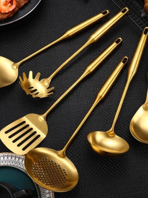 Golden New 304 Stainless Steel Kitchenware Cooking Suit