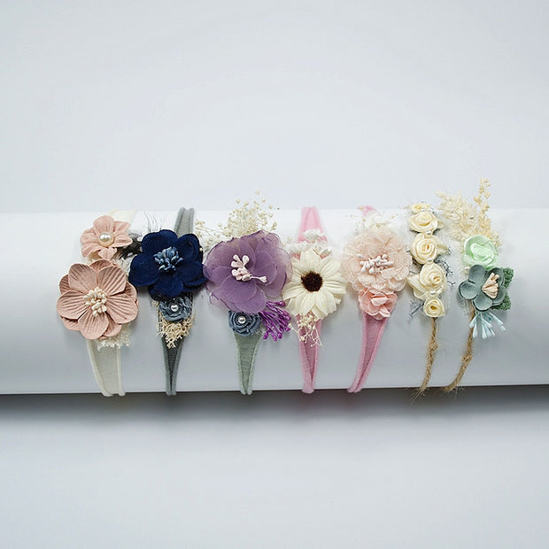 Kids Toddler Newborn Baby Girl Headband Hair Accessories Flower Photography Props