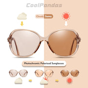 Gafas de sol fotocromáticas para mujer, gafas polarizadas camaleón para conducir, teñidas, antideslumbrantes