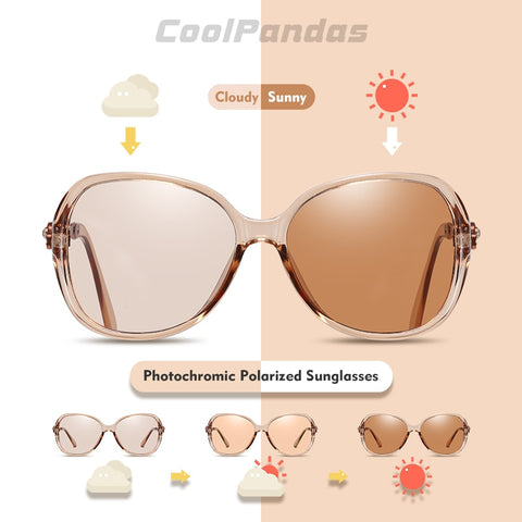 Gafas de sol fotocromáticas para mujer, gafas polarizadas camaleón para conducir, teñidas, antideslumbrantes