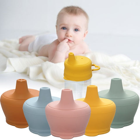 Tazas de alimentación de silicona para bebés, vasos para bebés a la moda, vasos para sorber para niños pequeños y niños con taza para sorber de silicona