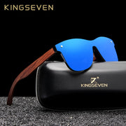 KINGSEVEN Gafas de sol de madera natural Hombres Polarizados Moda Madera original