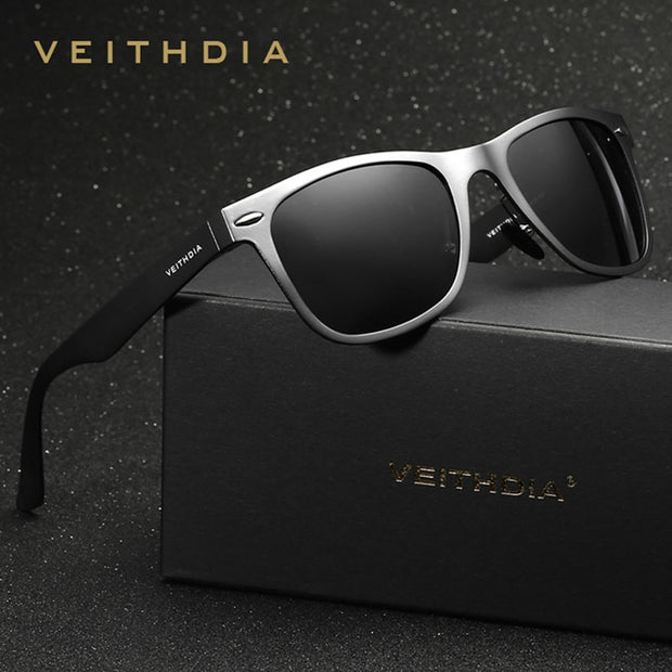 Gafas de sol VEITHDIA de diseñador de marca, gafas de sol de aluminio y magnesio para hombre y mujer, gafas de moda para exteriores, accesorios para hombre/mujer