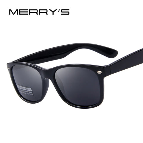 MERRYS Gafas de sol polarizadas para hombre, gafas de sol con remaches, diseñador de marca UV400