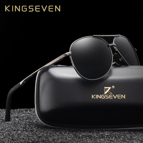 Marca KINGSEVEN, Gafas de sol polarizadas UV400 a la moda para hombres, Gafas de sol con protección para conducir para hombres, Gafas N7013