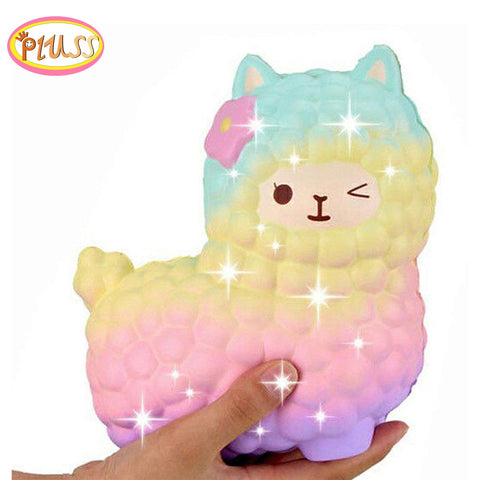 Jumbo oveja alpaca squishy lindo galaxy lento aumento animal squishy squish venta al por mayor exquisito regalo para niños