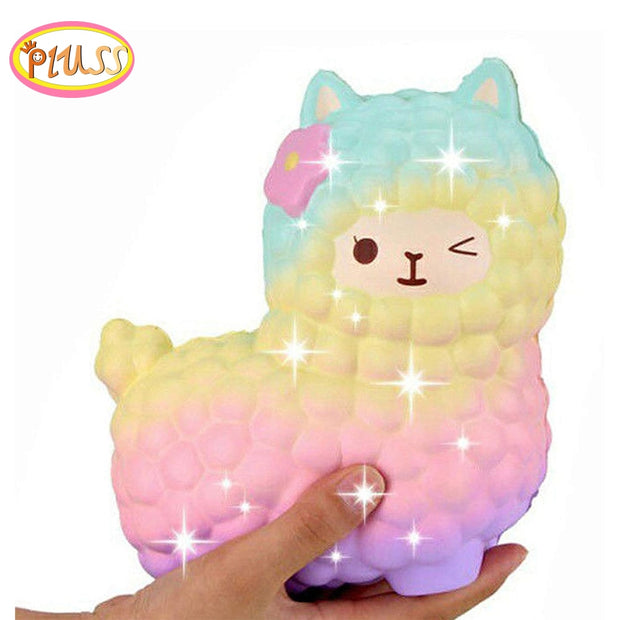 Jumbo sheep alpaca squishy cute galaxy slow rising animal squishy squish wholesale exquisite kids gift