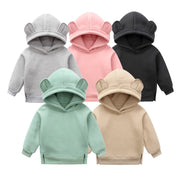 Ropa para bebés, niños y niñas, lindas sudaderas con capucha, sudadera gruesa de lana, ropa para niños.