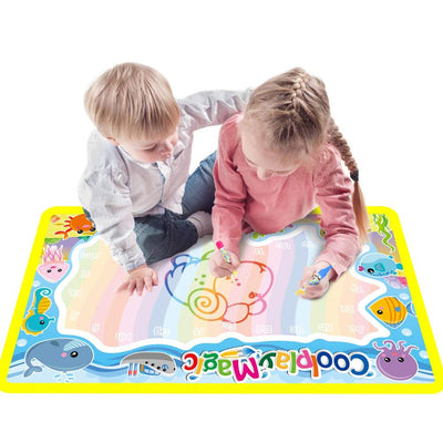 Magic Water Painting Drawing Mat & 2 Pens Doodle Board Coloring Books for Kids Children Educational Toys