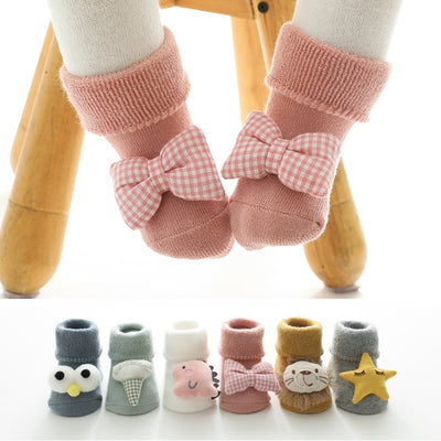 Winter Soft Cotton Baby Girls/Boys Socks Newborn Cartoon Animal Baby Socks Infant Socks Anti Slip Floor Sock Spring