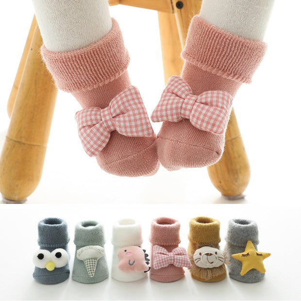 Winter Soft Cotton Baby Girls/Boys Socks Newborn Cartoon Animal Baby Socks Infant Socks Anti Slip Floor Sock Spring