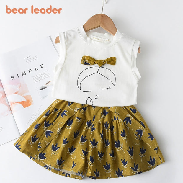 Leader Kids Clothing Sets New Casual Suits Top and Bottom 2Pcs Fashion Kids Outfits Girl Clothing Suits 3 7Y